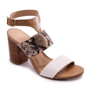 The Limited Falicia Snakeskin Chunky High Heel